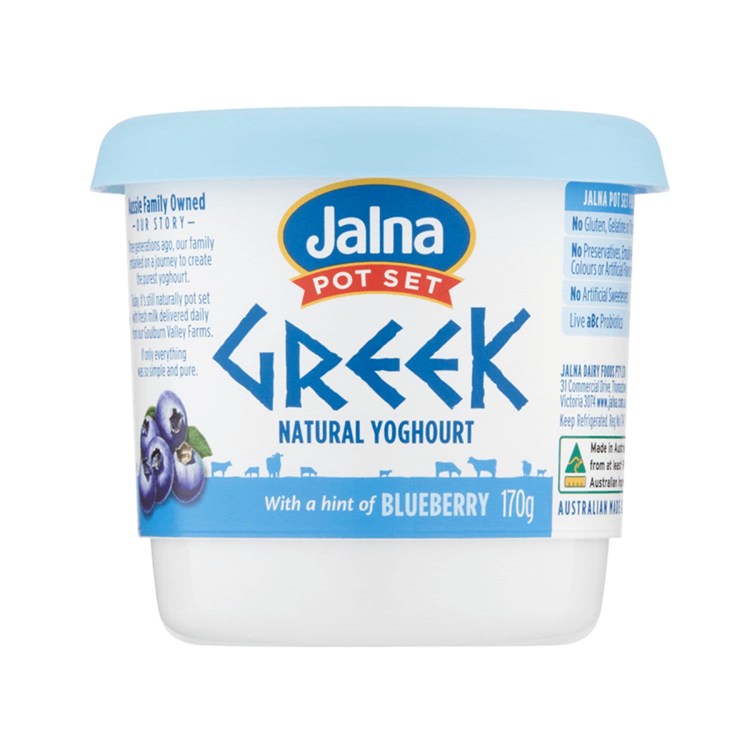 Jalna Greek Blueberry Yoghurt, 170 Gram