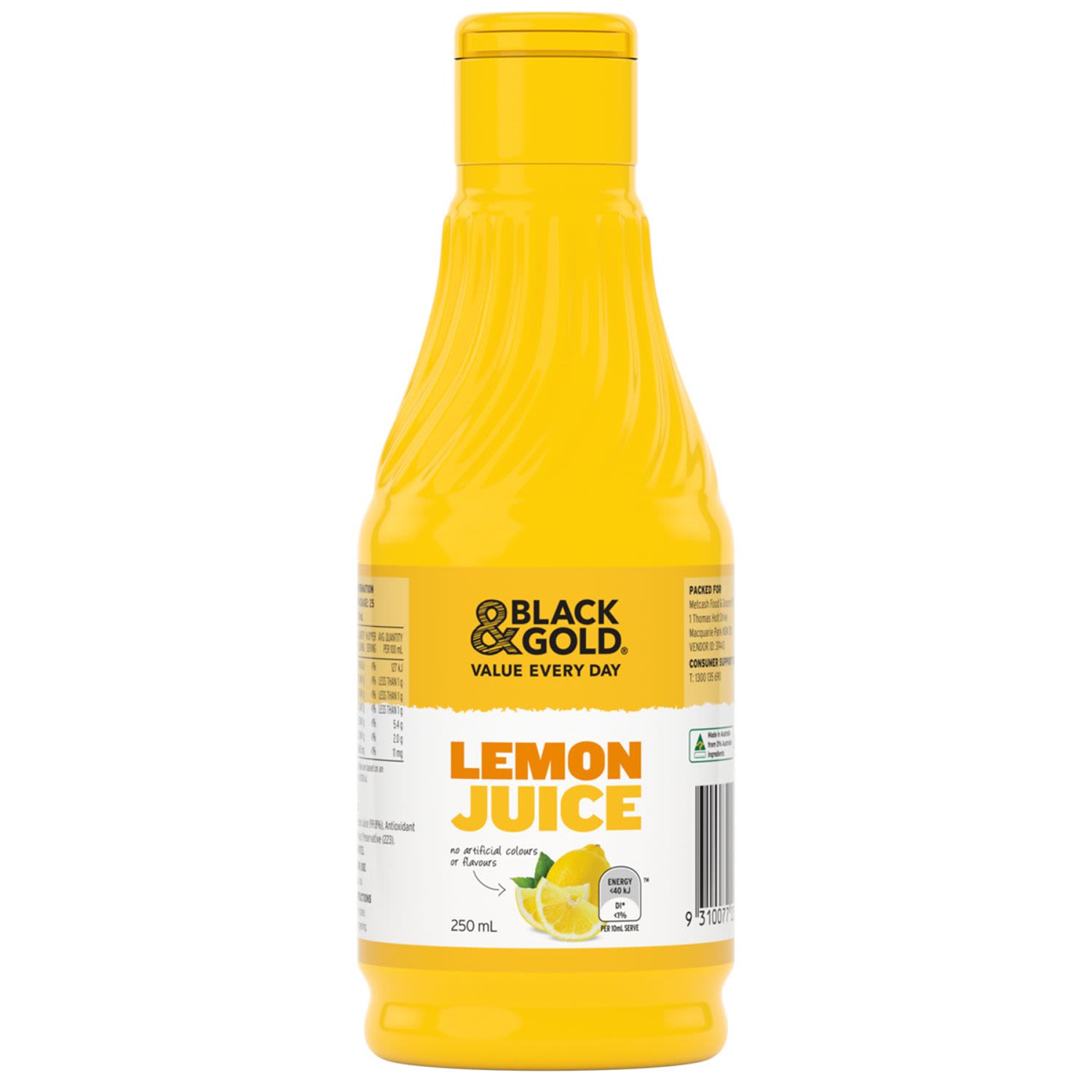 Black & Gold Lemon Juice, 250 Millilitre