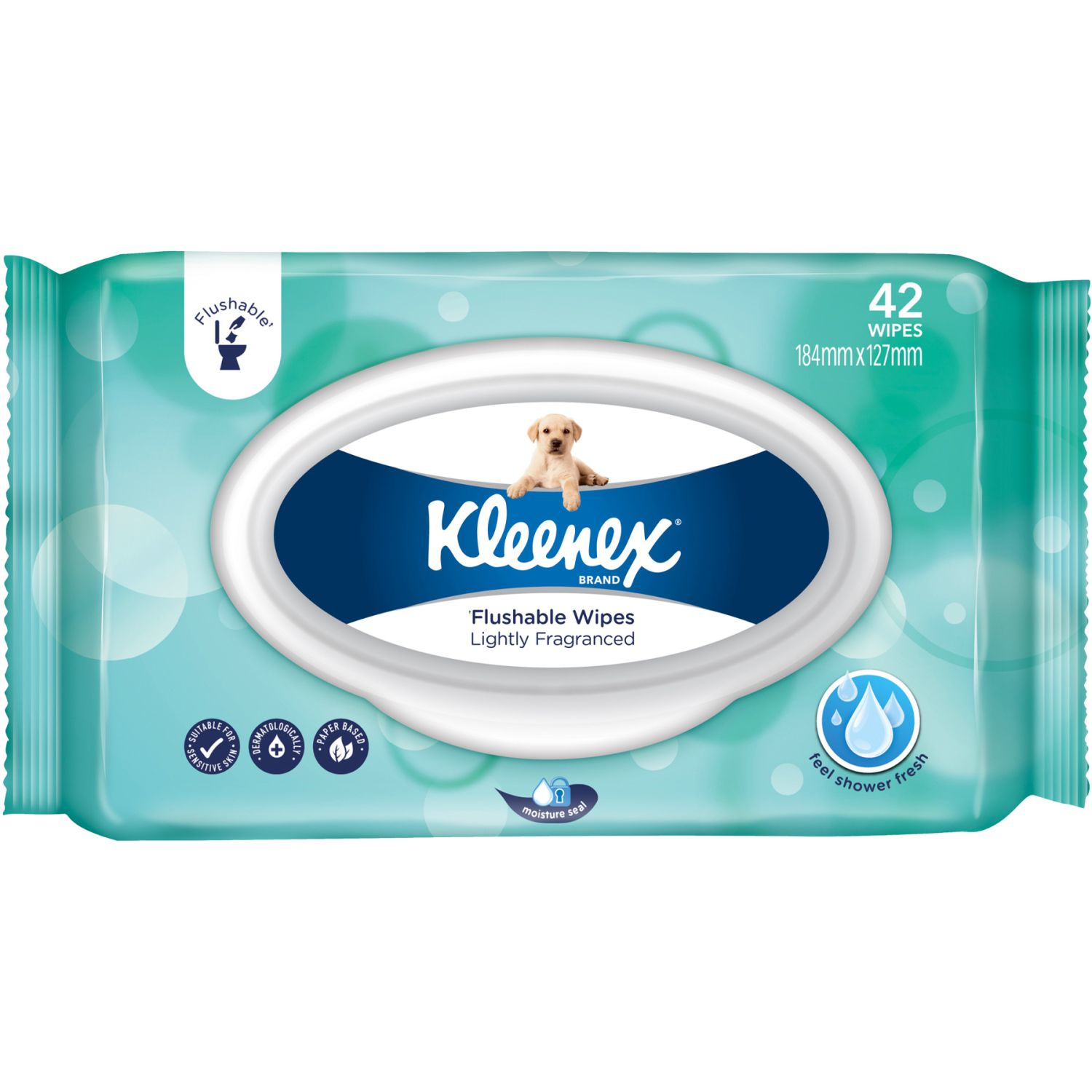 Kleenex Flushable Wipes Lightly Fragranced, 42 Each