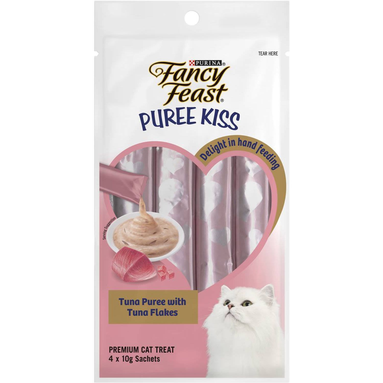 Fancy Feast Puree Kiss Tuna Flakes, 40 Gram