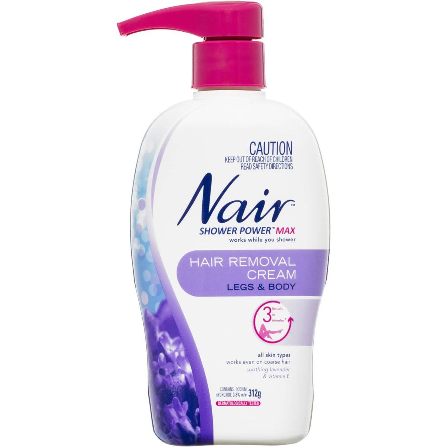 Nair Hair Removal Cream Shower Power Max, 312 Gram