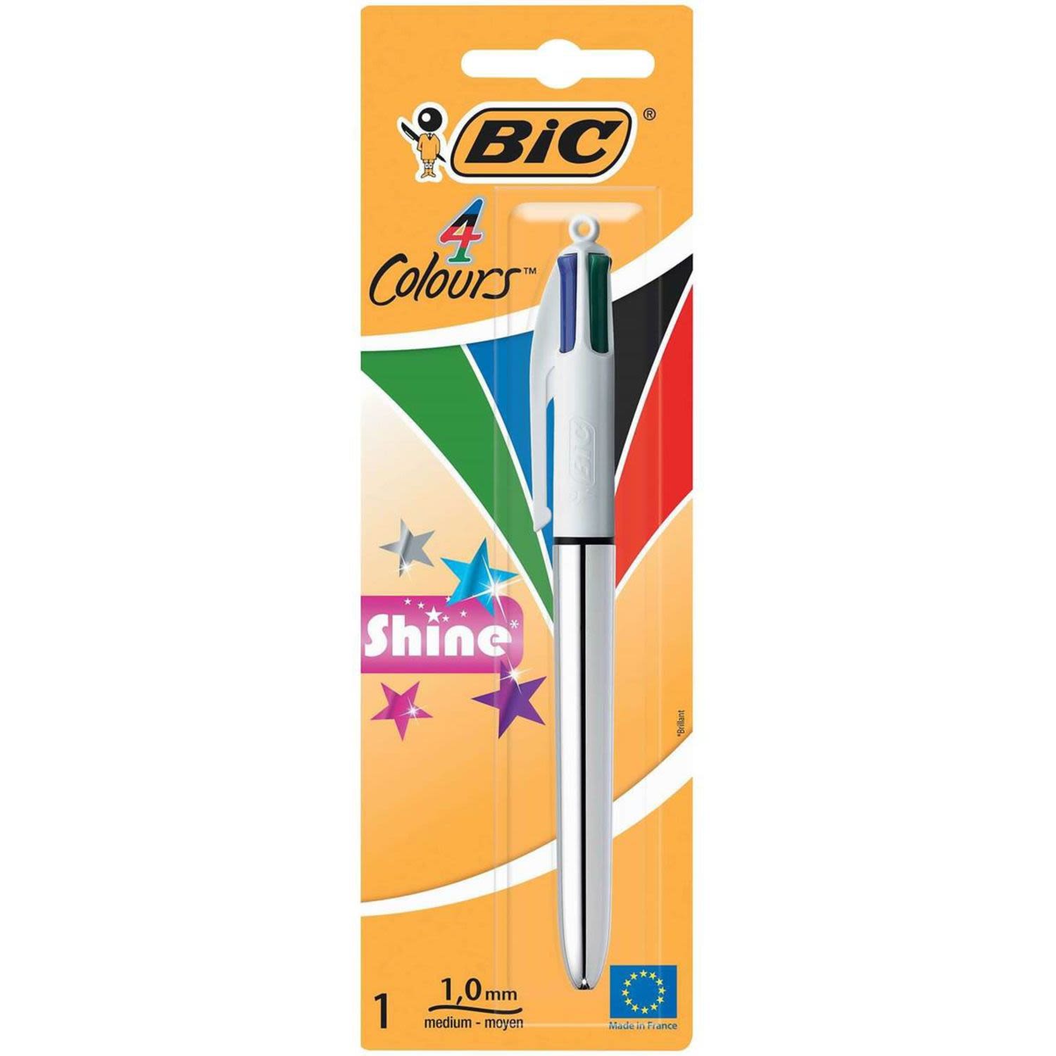BIC Ball Point Pen Shine 4 Colour, 1 Each