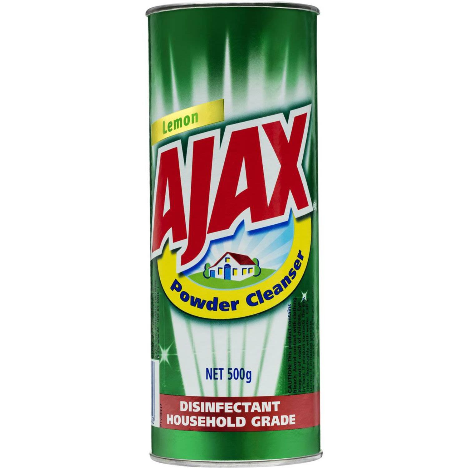 Ajax Powder Cleanser Disinfectant Household Grade Lemon, 500 Gram
