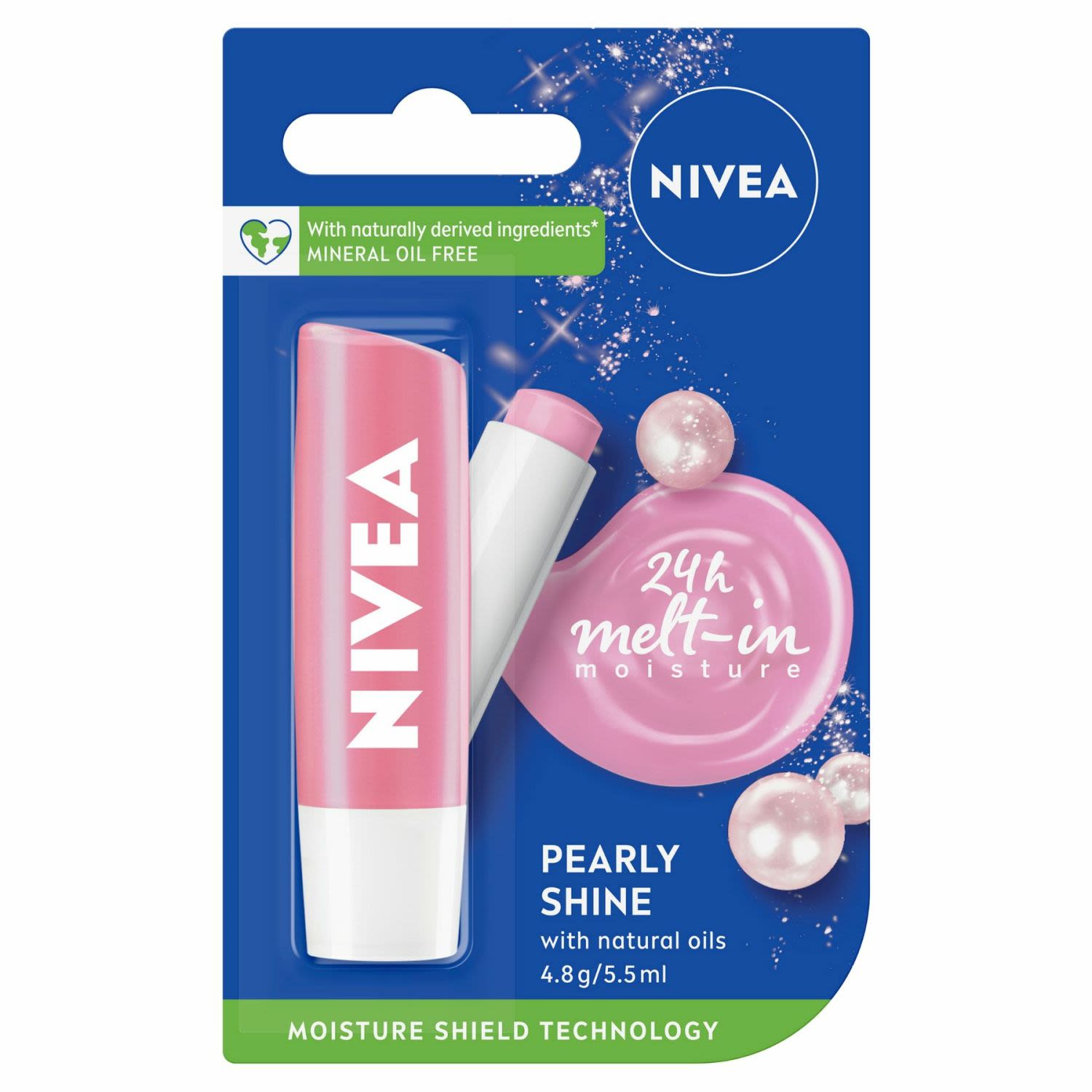 Nivea Pearly Shine Caring Lip Balm, 4.8 Gram
