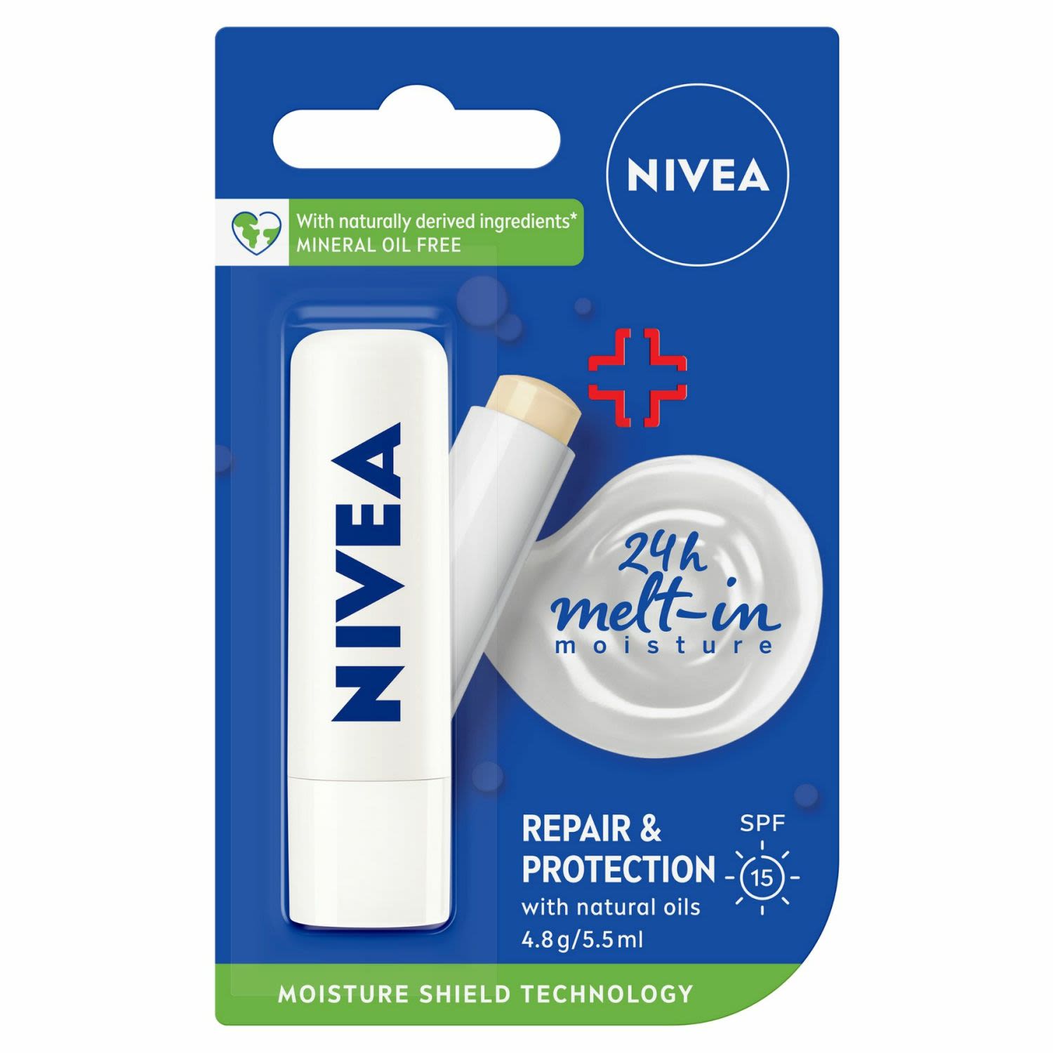 Care for your lips with NIVEA Repair & Protection Lip Balm SPF15! Keep them beautifully smooth all day and protect them from drying out. The unique formula, with naturally derived oils has a pleasantly smooth texture that immediately melts into your lips, providing instant relief and keeps them moisturised for 24 hours. Make your lips lush and healthy with its soft texture that glides on evenly, easily and tint free so that no mirror is required. With SPF 15 your lips are also protected against the harmful effects of the sun. The skin compatibility of this caring lip balm has been dermatologically approved. clinically tested.<br /> <br />