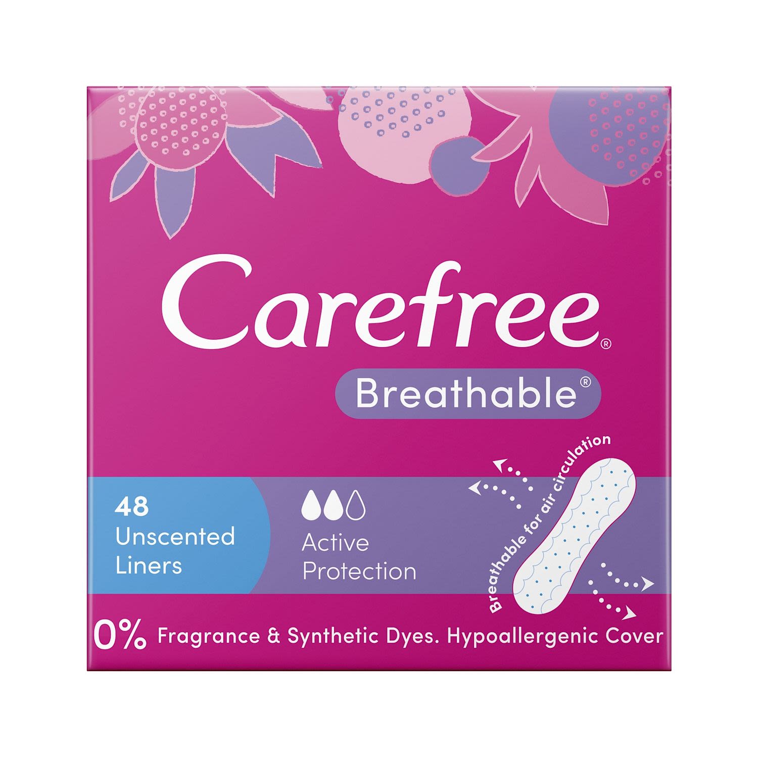 Carefree Panty Liners Breathable