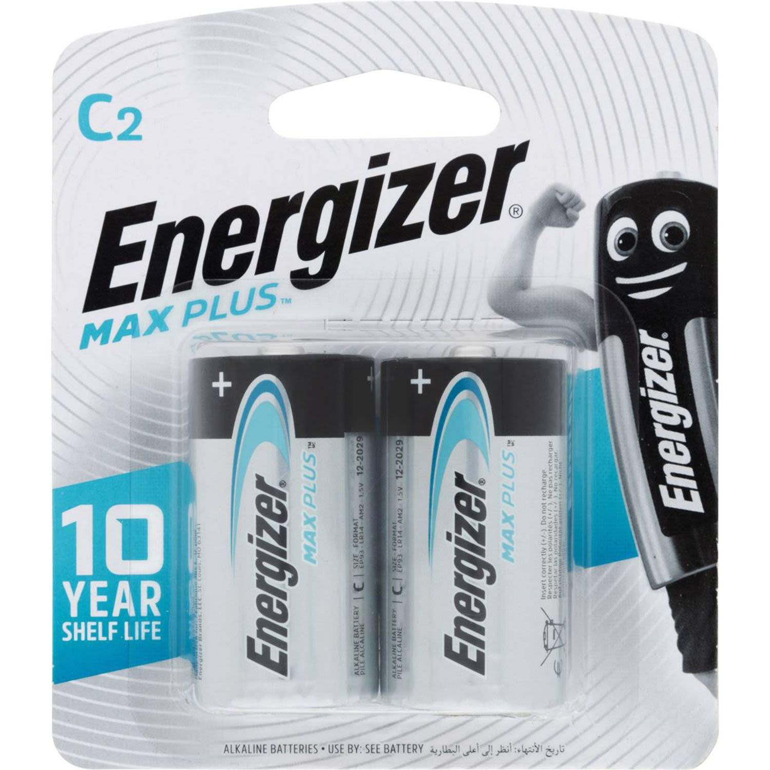 Energizer Battery Advanced C, 2 Each