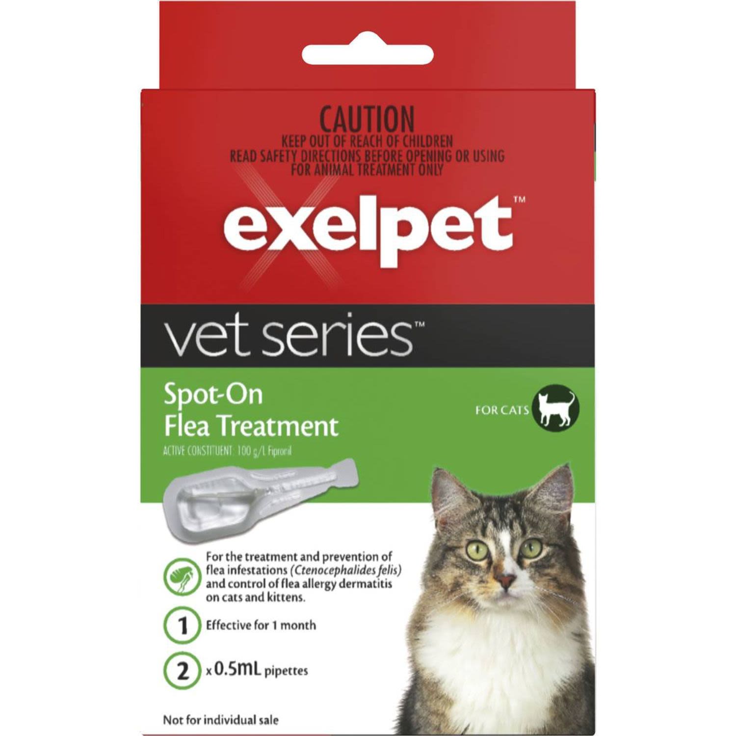 Exelpet Spot-on Flea Treatment For Cats, 2 Each