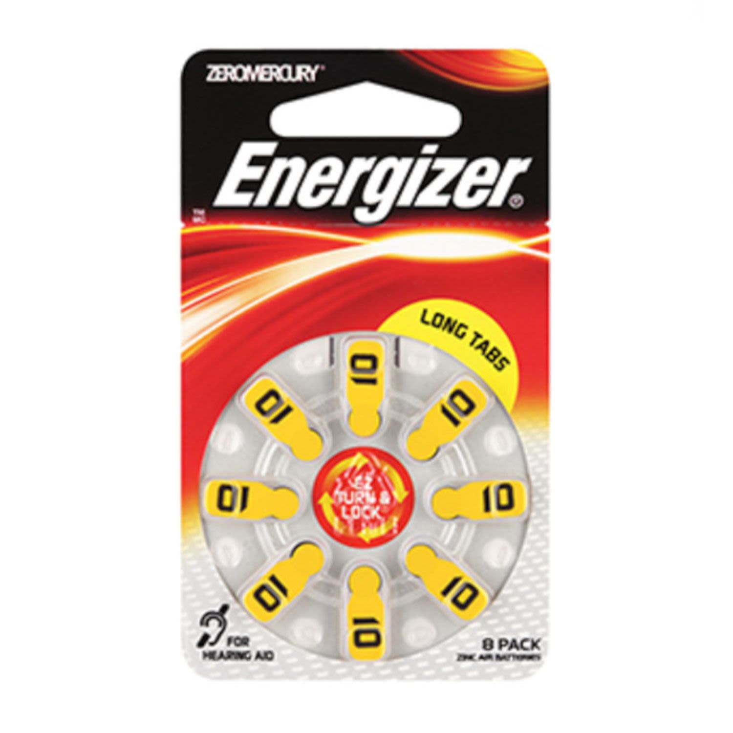 Energizer Battery Hearing Aid AZ10, 10 Each