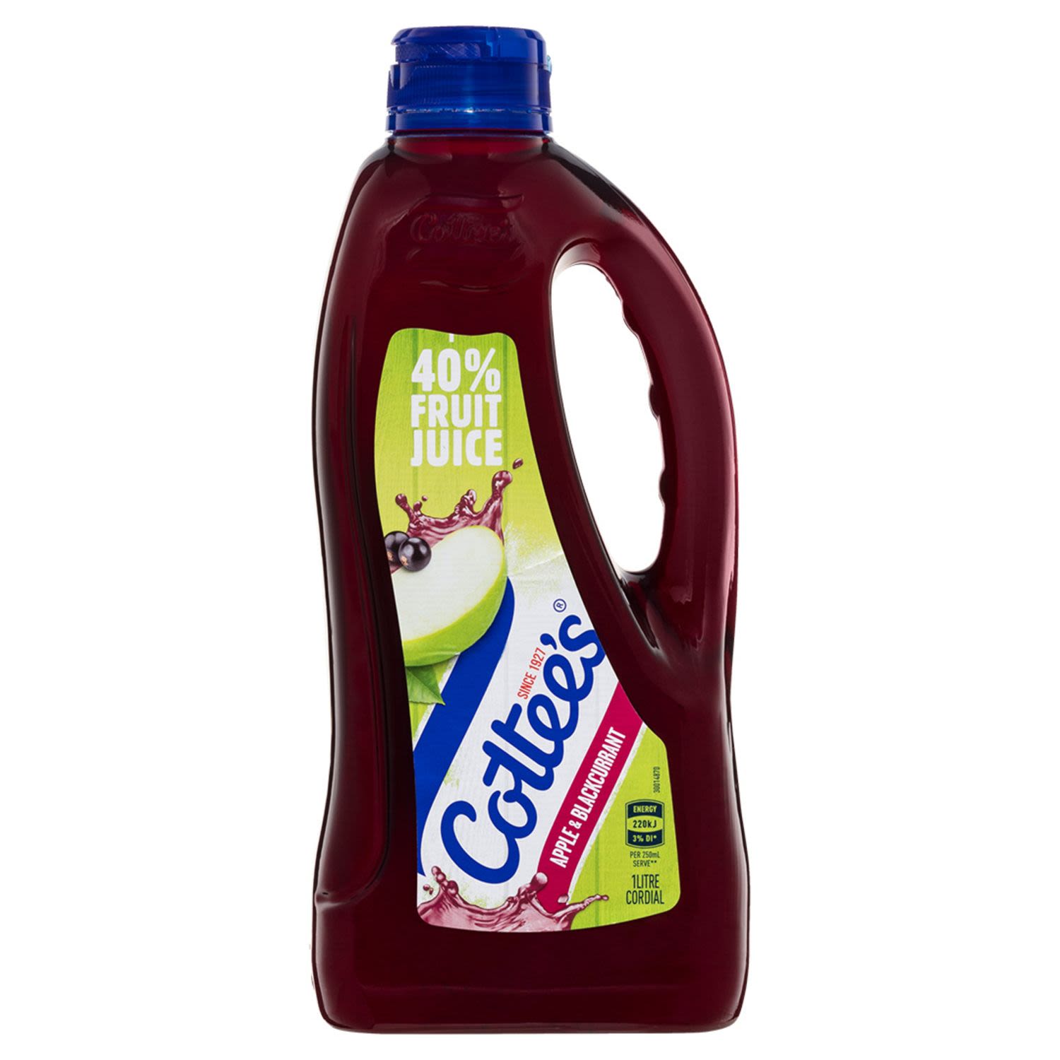 Cottee's Cordial Apple & Blackcurrant, 1 Litre