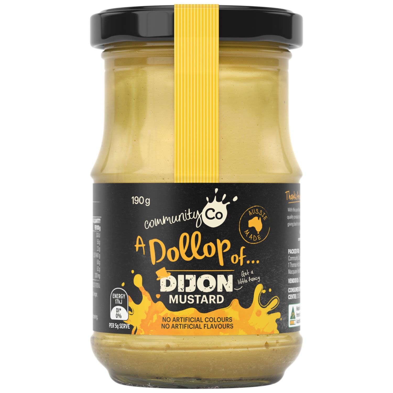 Community Co Dijon Mustard, 190 Gram