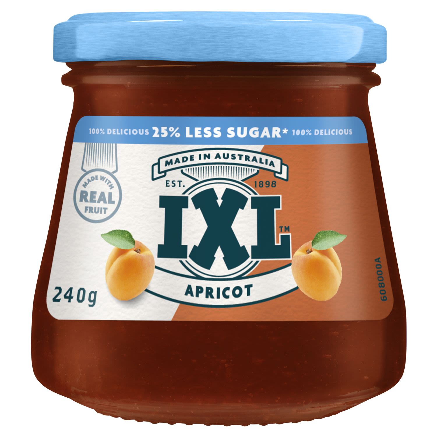 IXL Reduced Sugar Apricot Jam, 240 Gram