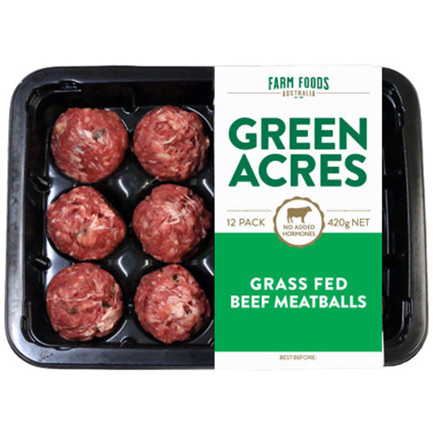 Farm Foods Grass Fed Beef Meatballs, 420 Gram