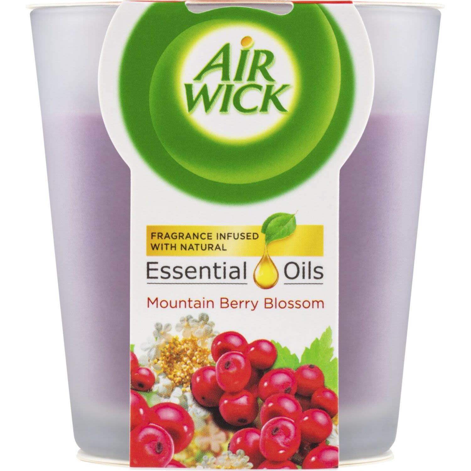 Air Wick Essential Oil Candle Mountain Berry Blossom, 105 Gram