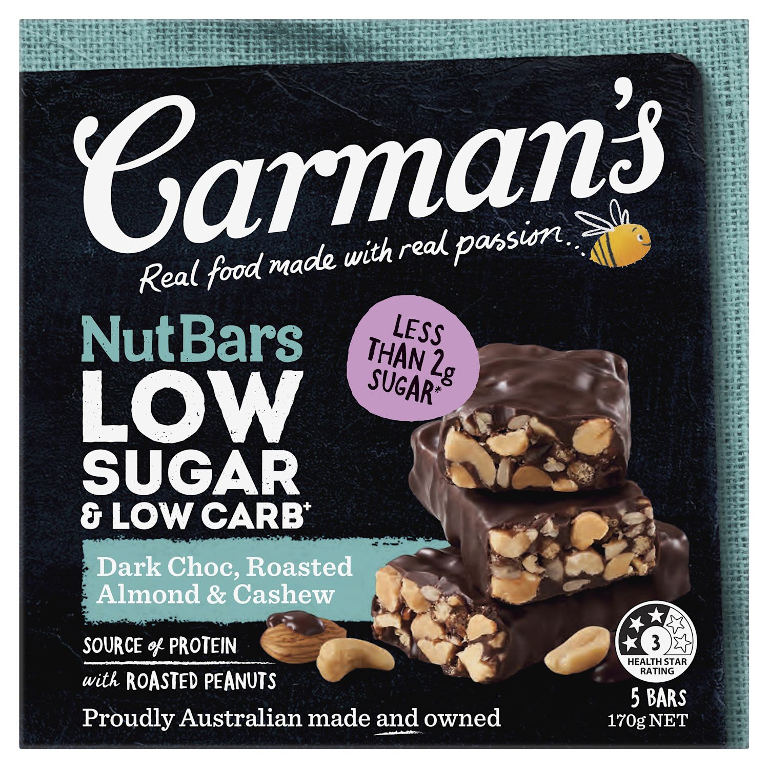 carmans low sugar low carb bars