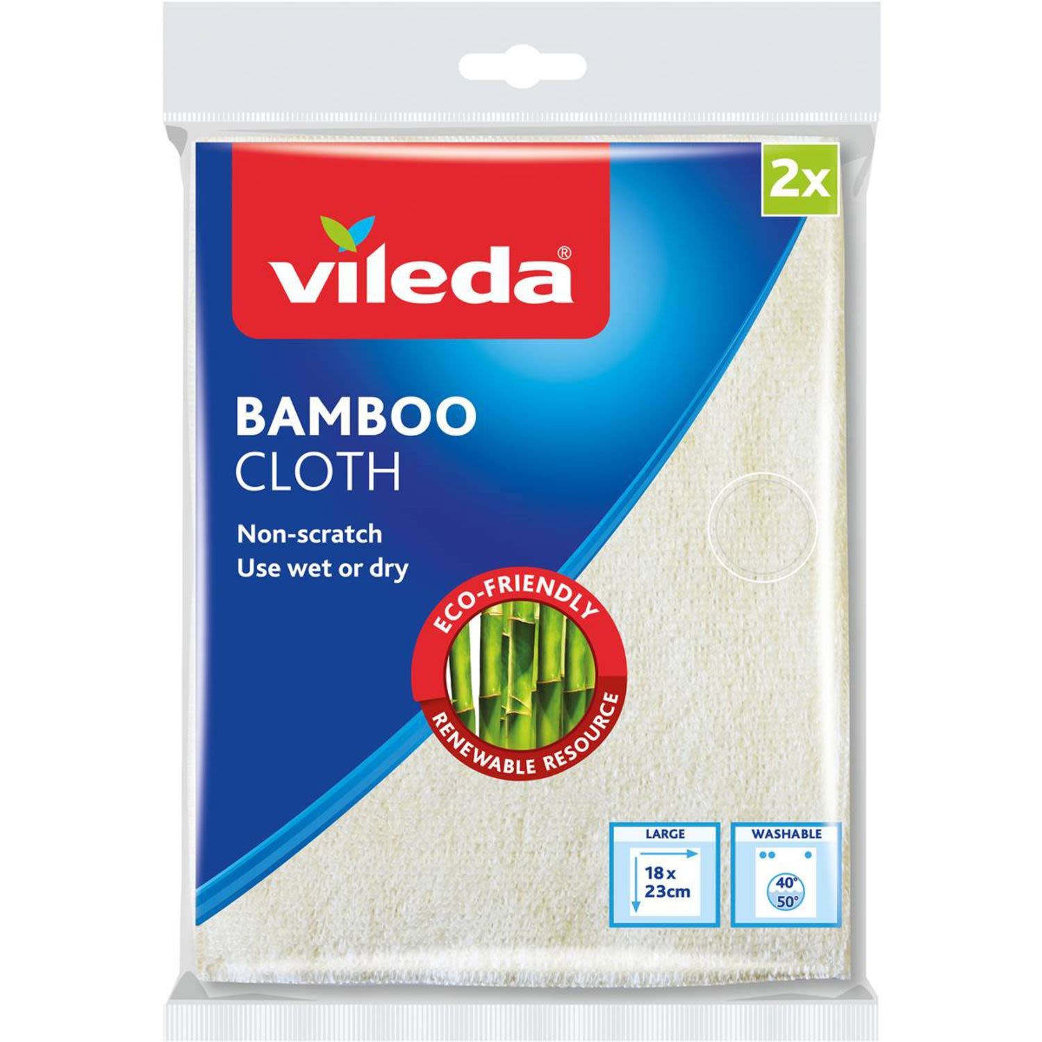 Vileda Bamboo Cloth, 2 Each