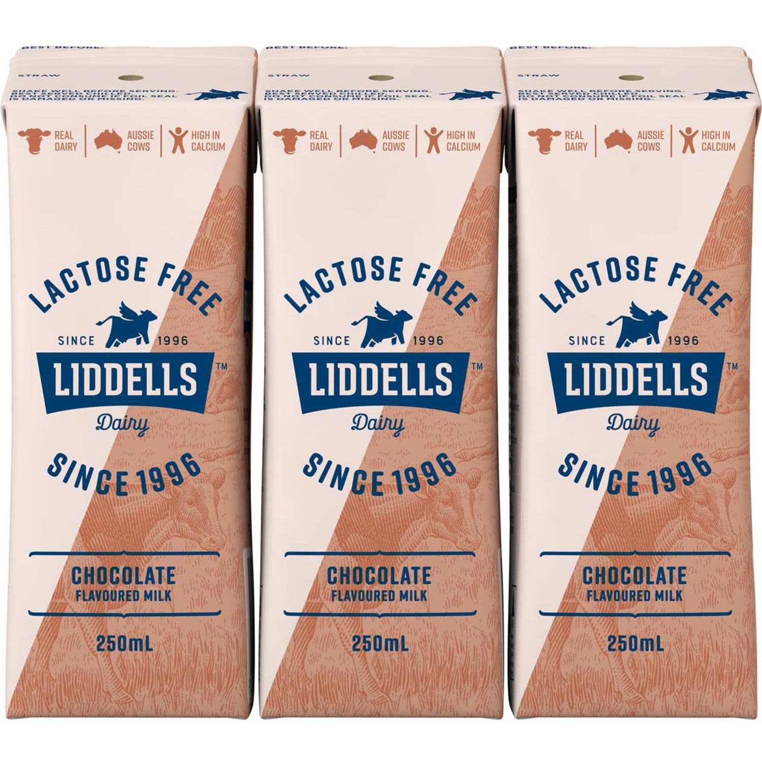 Liddells Lactose Free Chocolate Milk, 3 Each