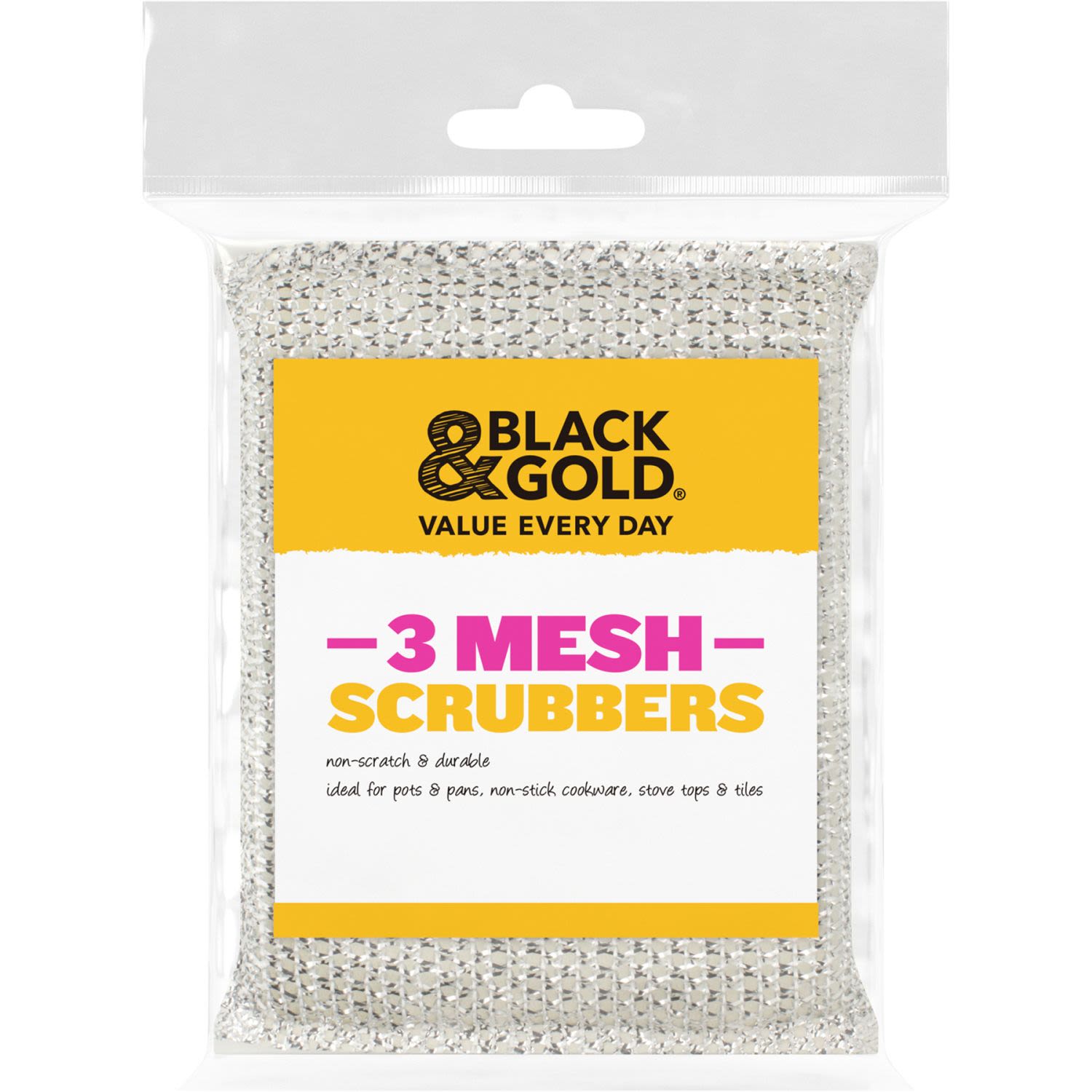 Black & Gold Scrubber Mesh