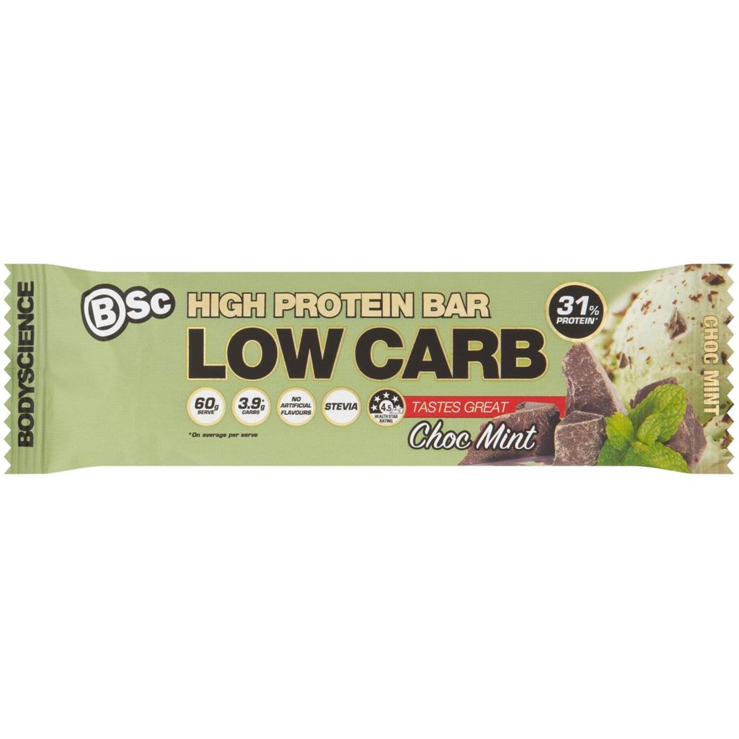 Body Science High Protein Bar Choc Mint, 60 Gram