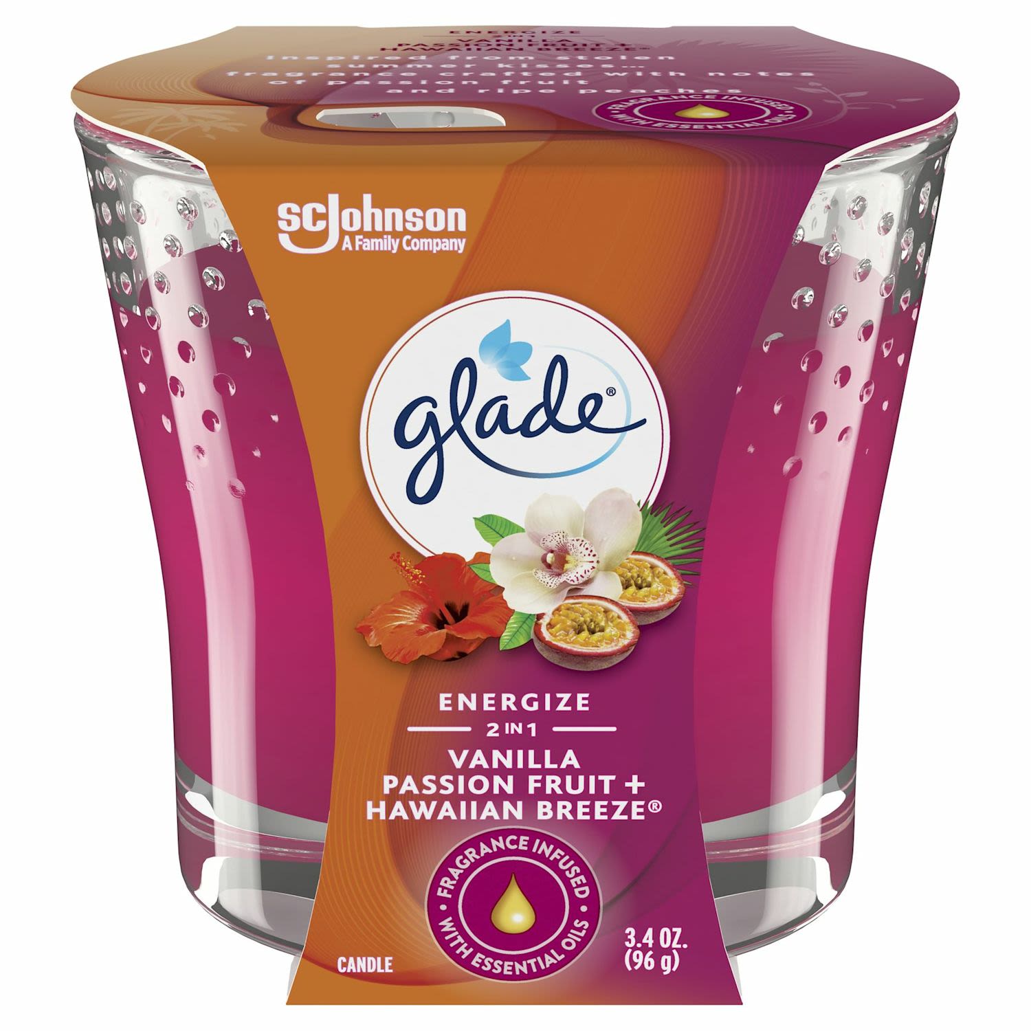 Glade 2 In 1 Candle Passionfruit Hawaiian Breeze