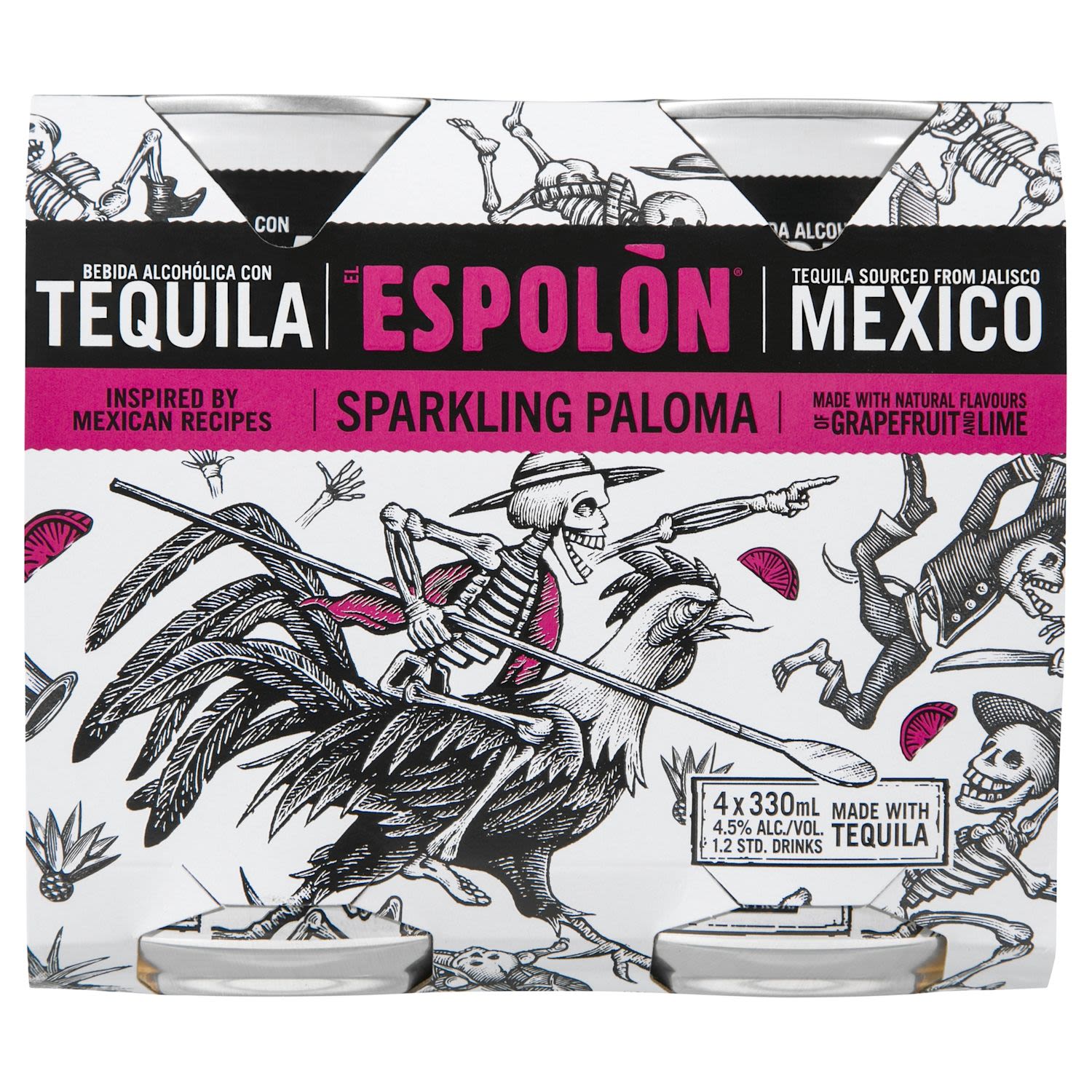 Espolon Tequila Sparkling Paloma Can 330mL 