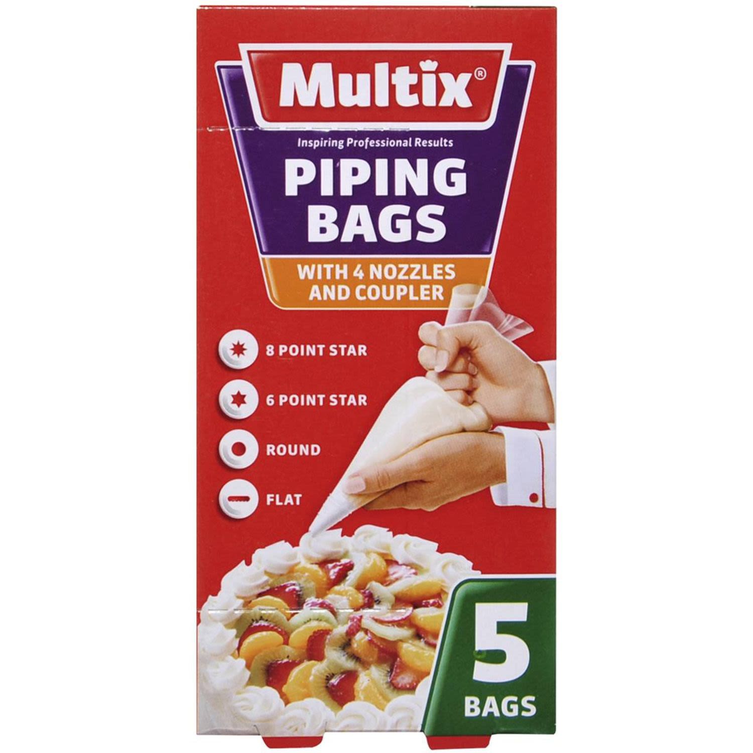 Multix Cake Decoration Piping Bags, 5 Each