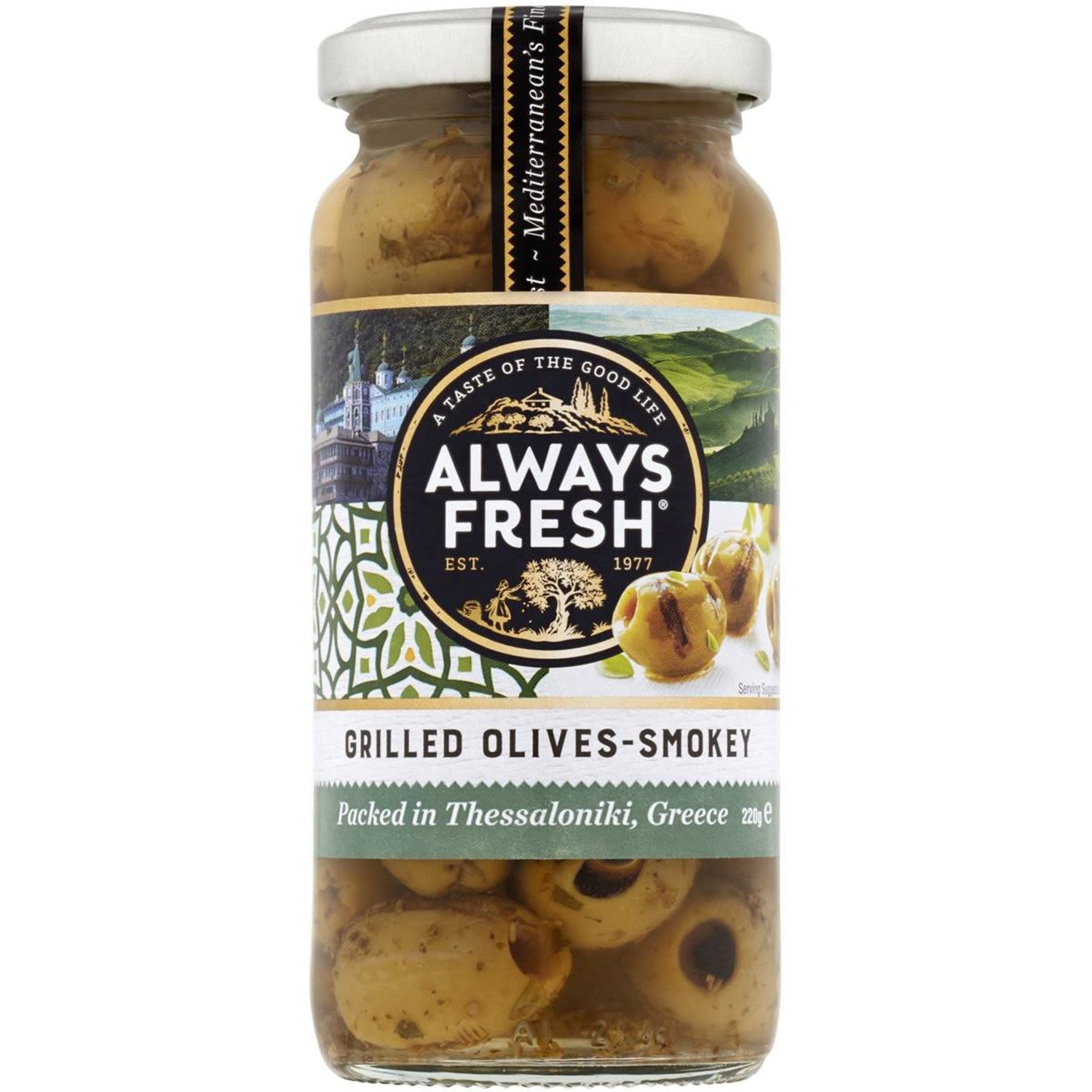 Always Fresh Smokey Olives , 220 Gram