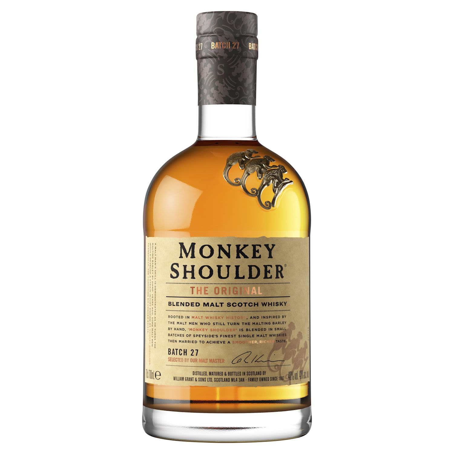 Monkey Shoulder Blended Malt Scotch Whisky Bottle
