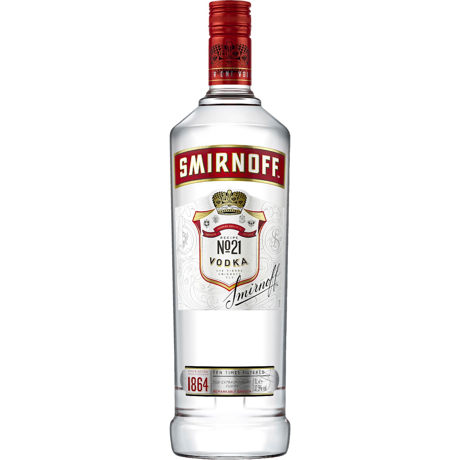 Smirnoff Red Vodka Bottle 1L