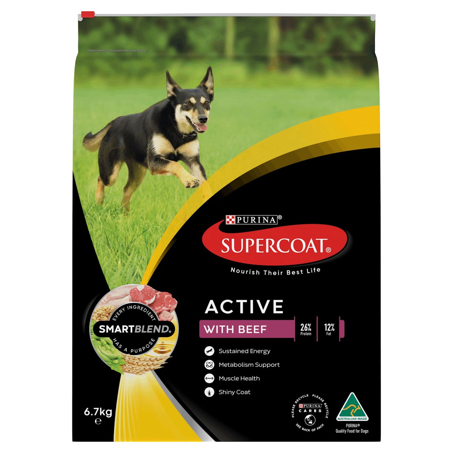 Supercoat Smartblend Adult Active Dog Food With Beef