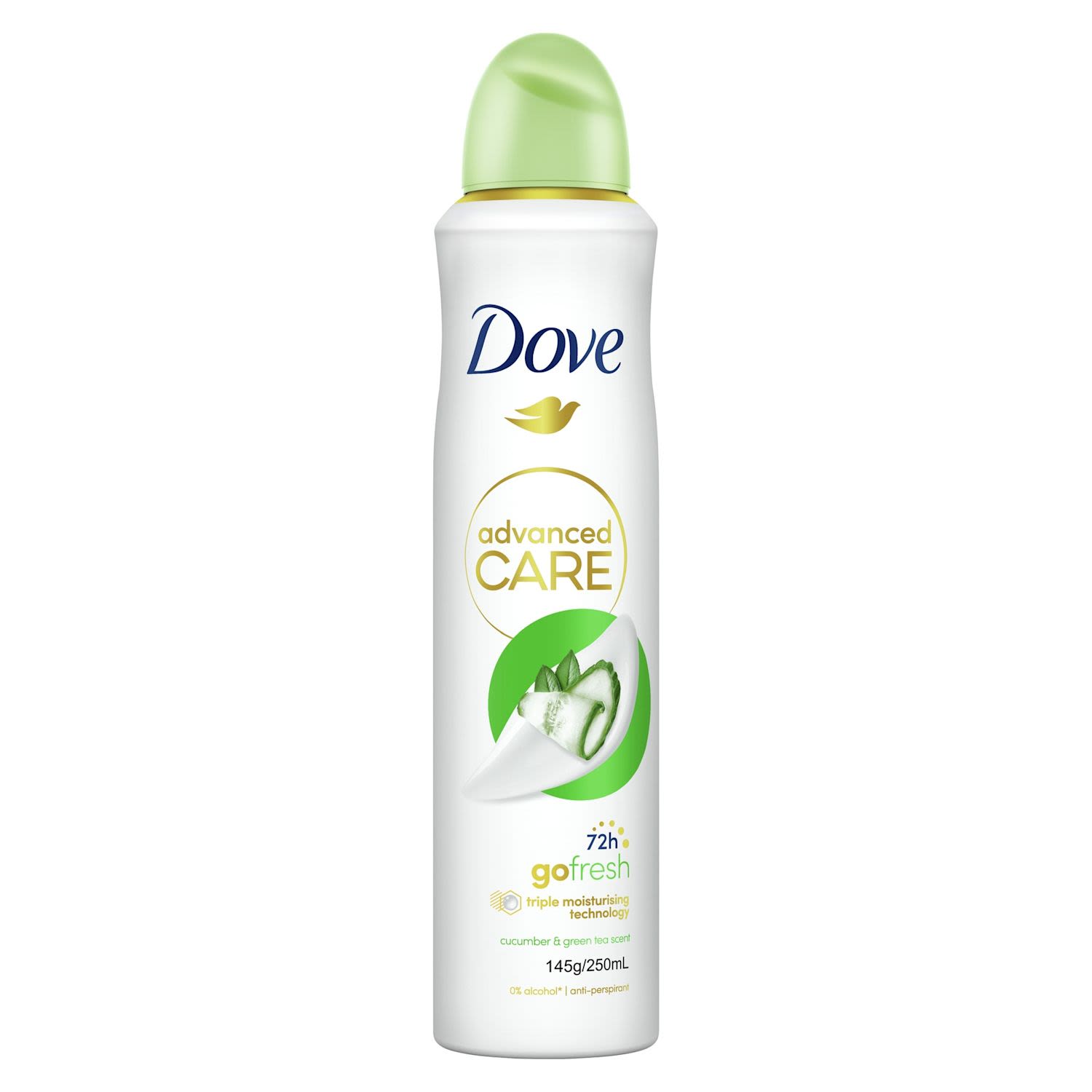 Dove Advanced Antiperspirant Aerosol Go Fresh Green Tea Cucumber