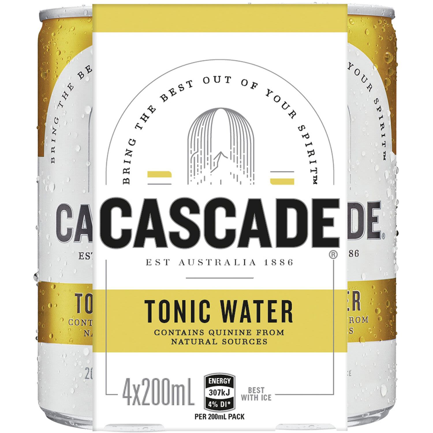 Cascade Tonic Water Cans , 4 Each