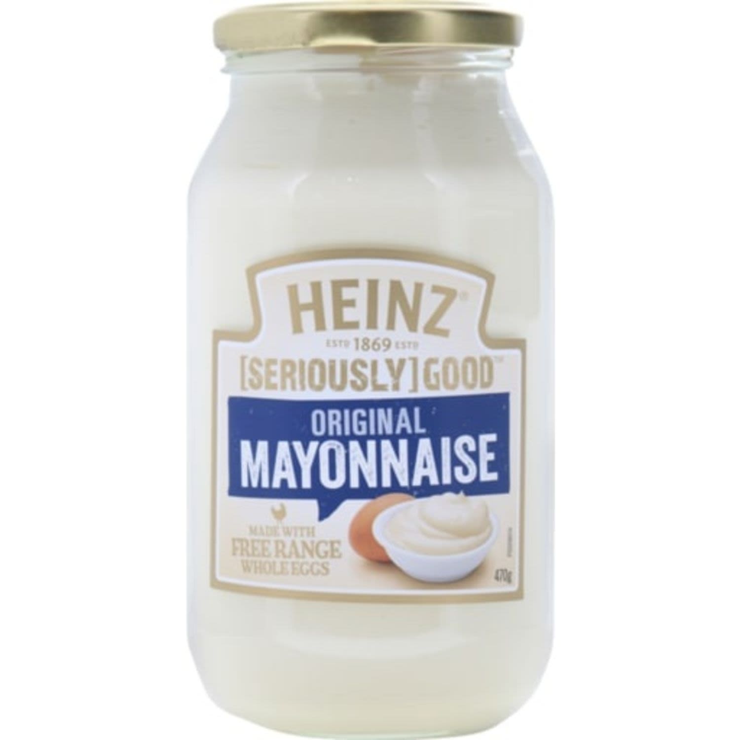 Heinz [Seriously] Good Mayonnaise Original With Free Range Eggs , 470 Gram
