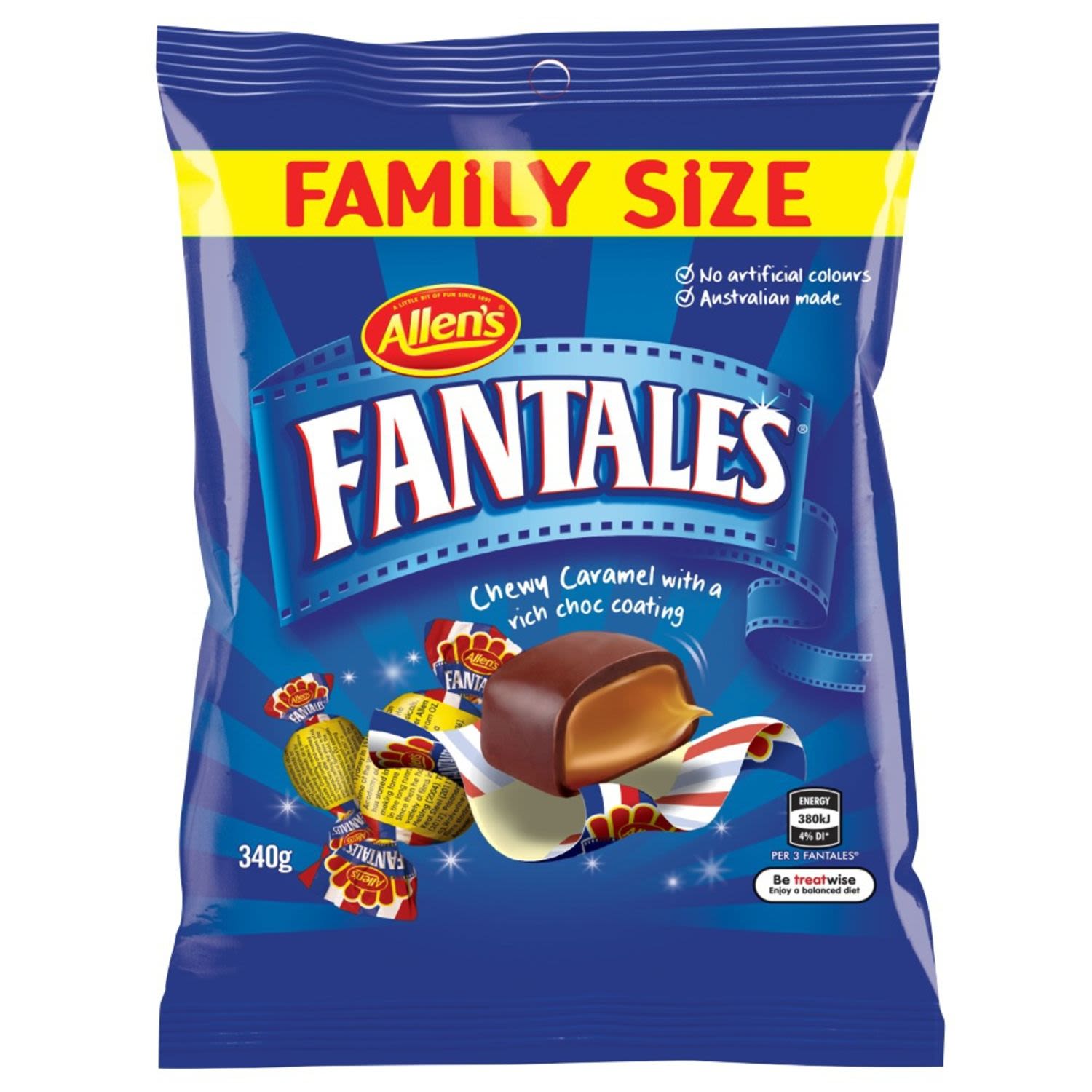 Allen's Fantales Family Size, 340 Gram