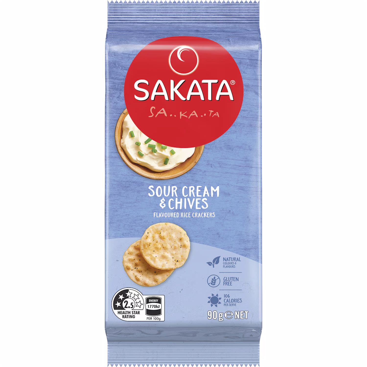 Sakata Sour Cream & Chives Rice Crackers