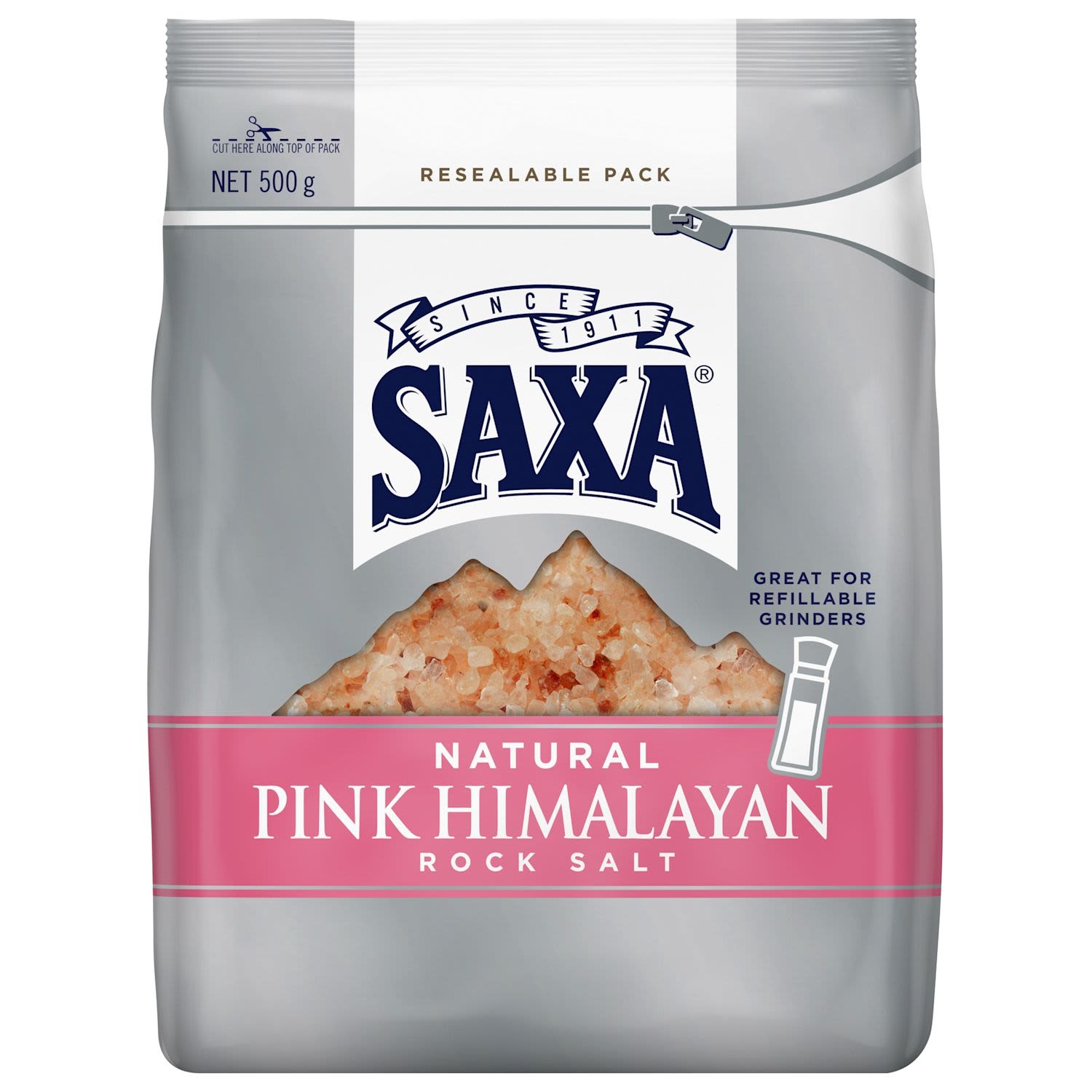 Saxa Natural Pink Himalayan Rock Salt