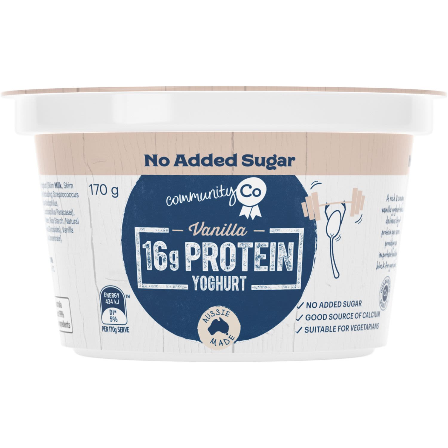 Community Co Yoghurt Protein Vanilla, 170 Gram