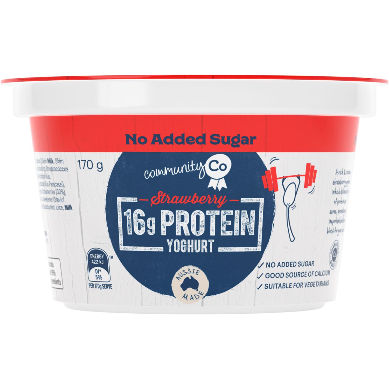 Community Co Yoghurt Protein Strawberry, 170 Gram