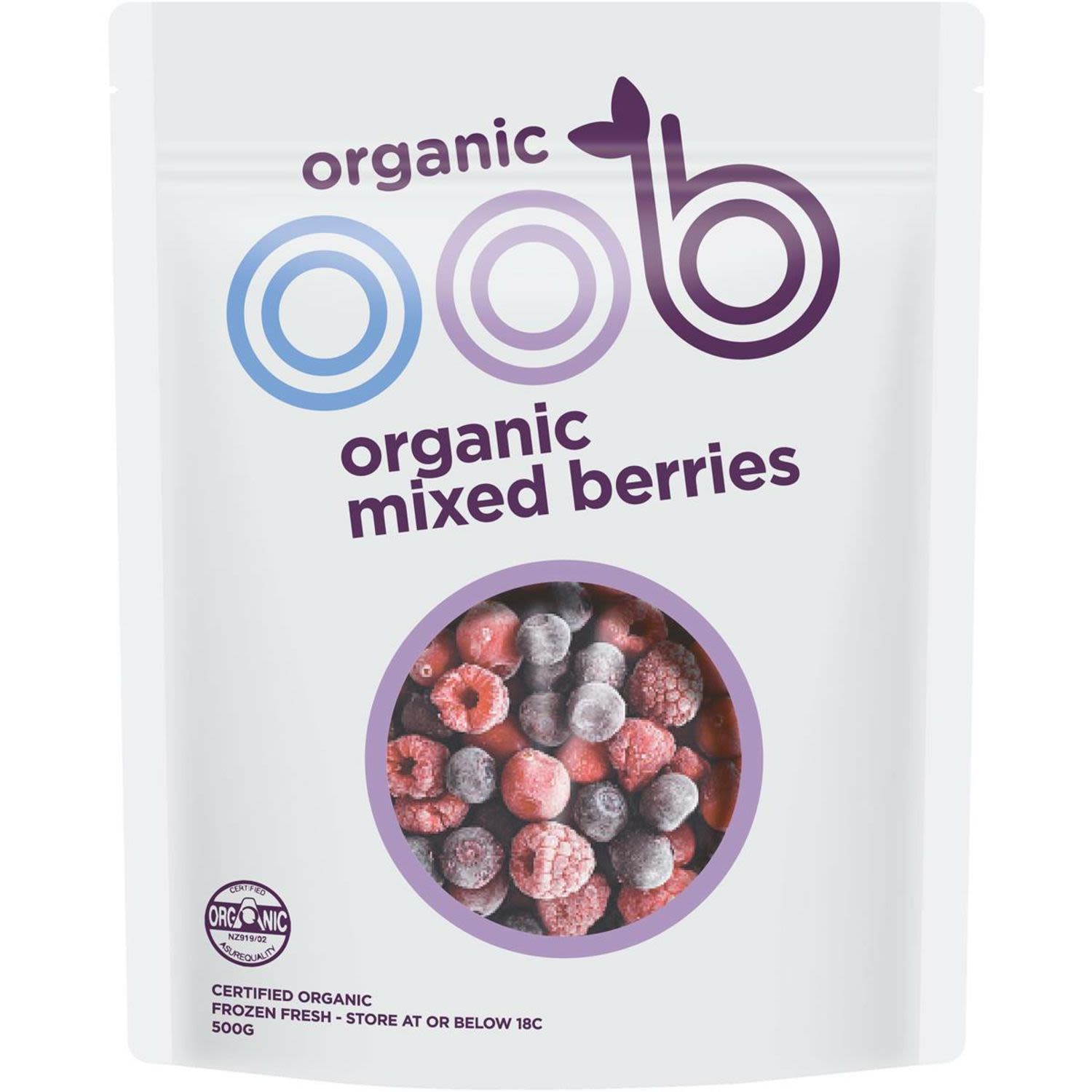 Oob Organic Mixed Berries, 500 Gram