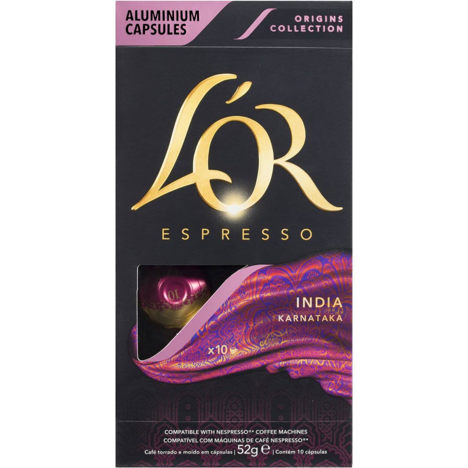 L'OR Espresso India Coffee Capsules, 10 Each