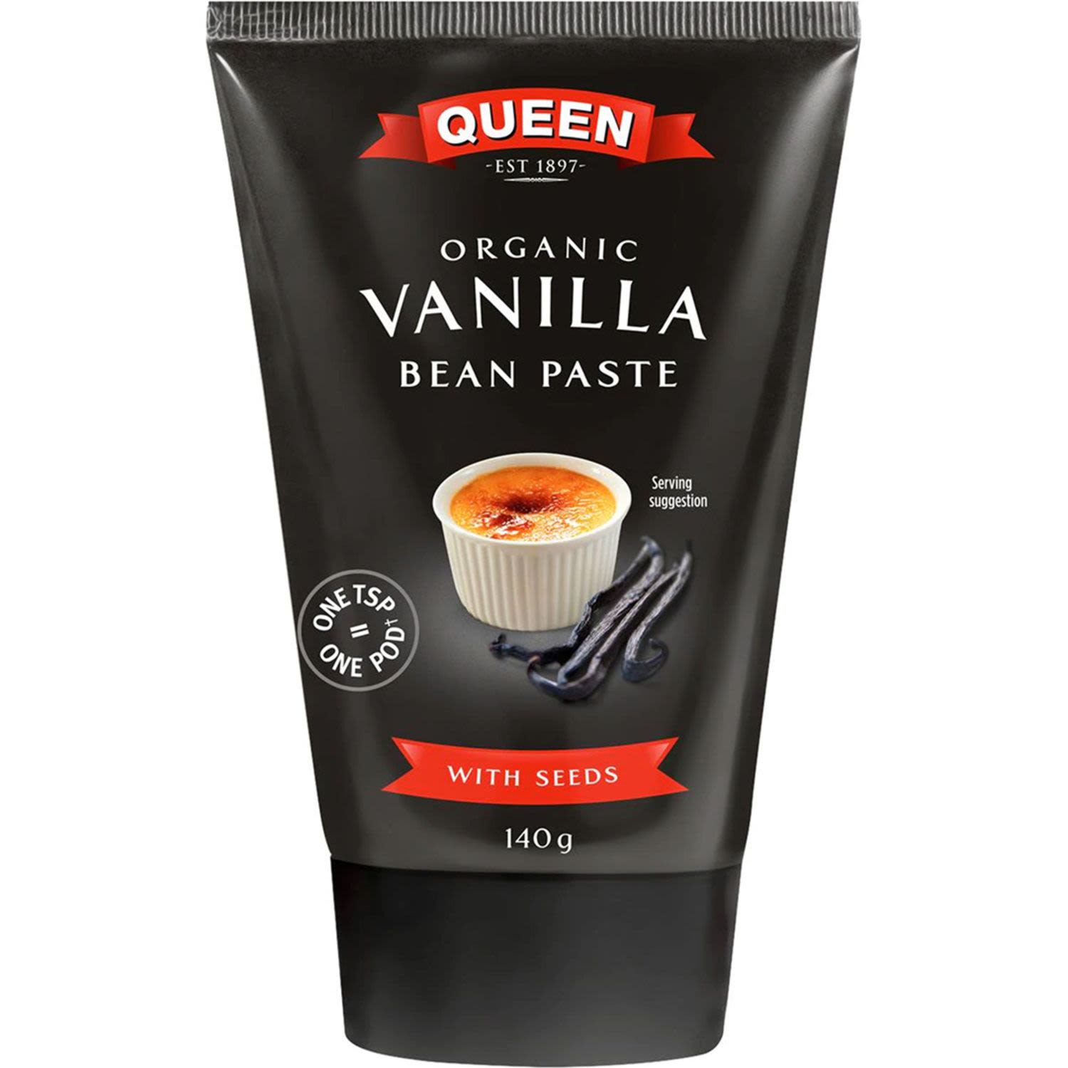 Queen Organic Vanilla Bean Paste, 140 Gram