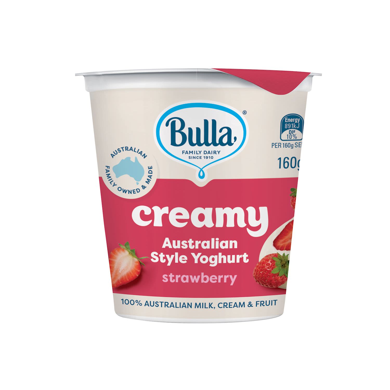 Bulla Creamy Australian Style Yoghurt Strawberry