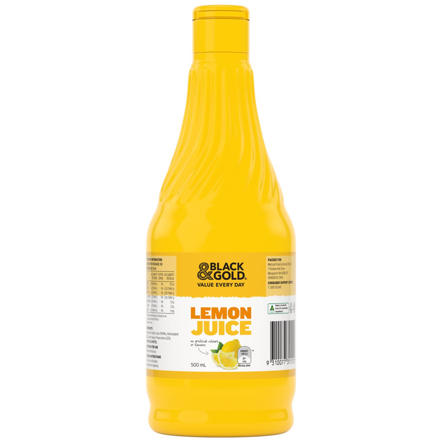 Black & Gold Juice Lemon, 500 Millilitre