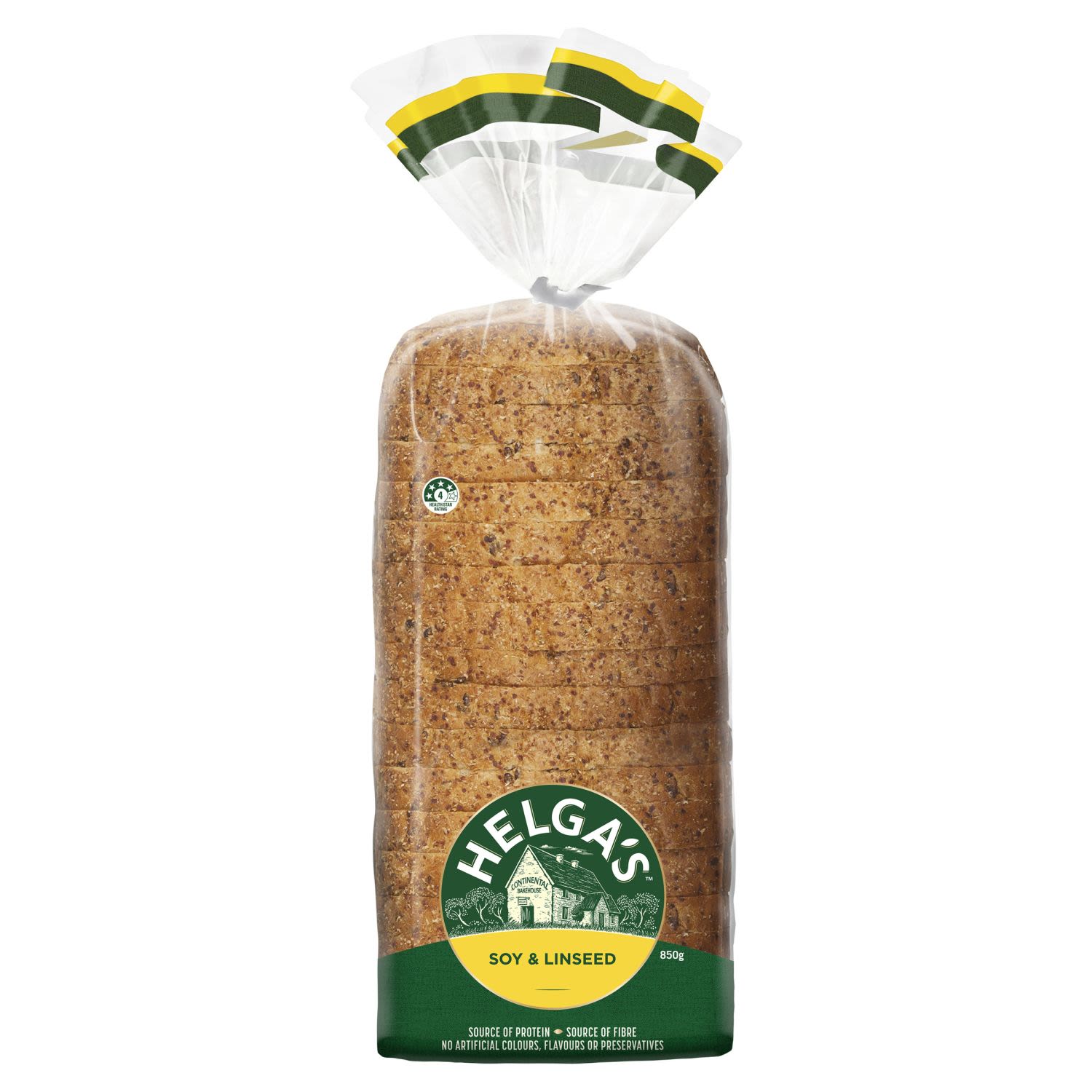 Helga's Soy & Linseed Loaf Sliced Bread, 850 Gram