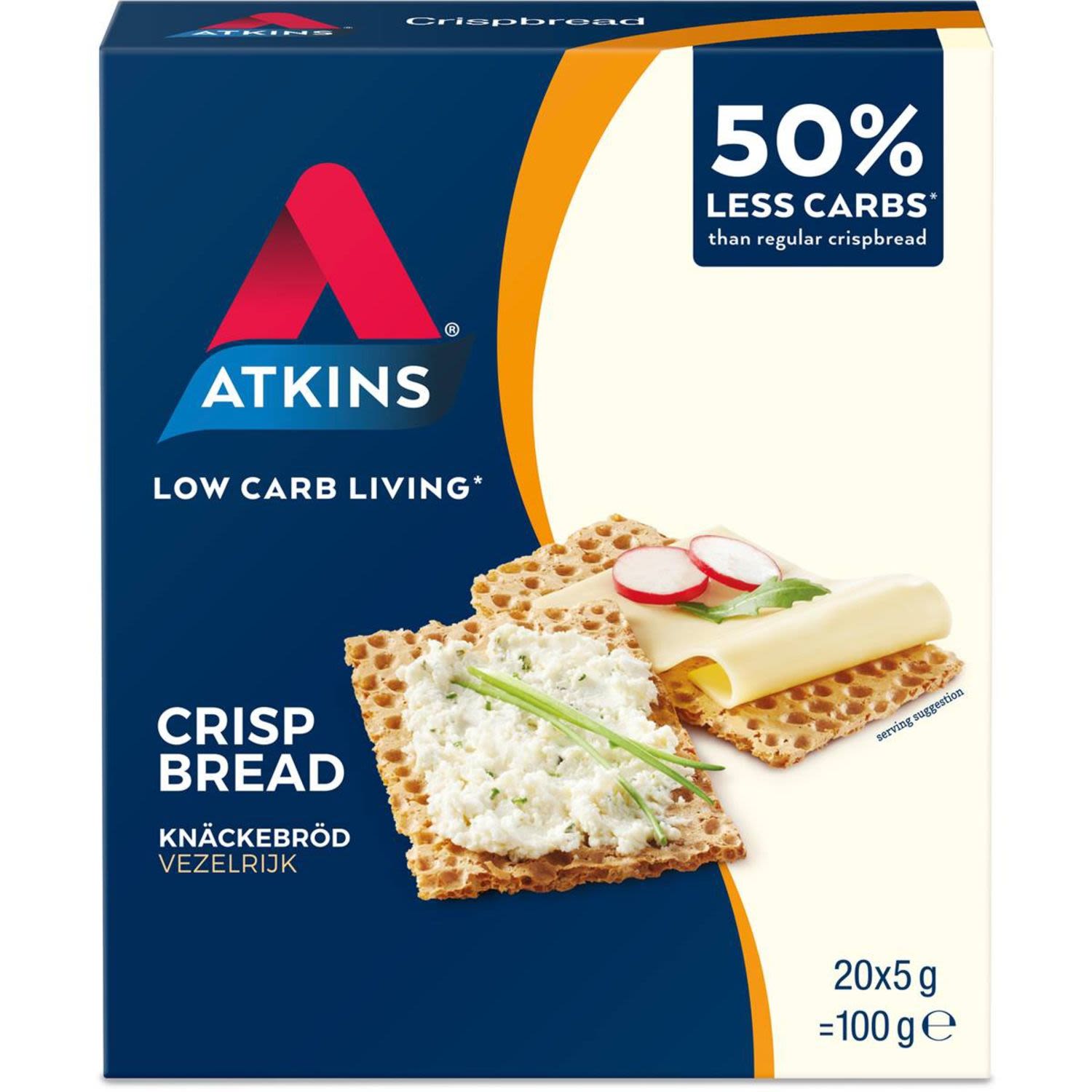 Atkins Low Carb Crispbread, 100 Gram