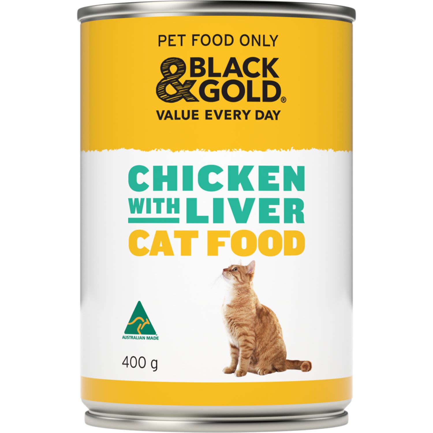 Black & Gold Cat Food Chicken Liver, 400 Gram