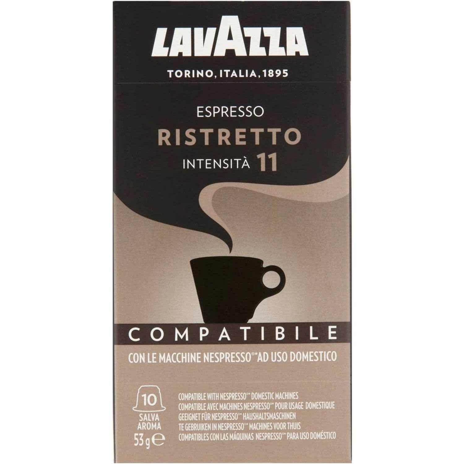 Lavazza Ristretto Coffee Capsules Intensita 11, 10 Each