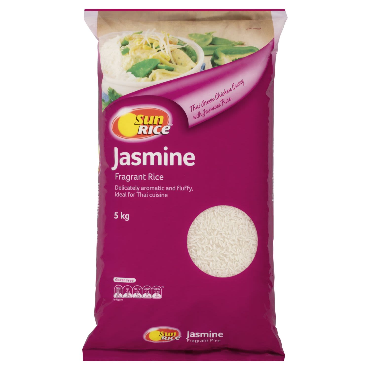 SunRice Jasmine Fragrant Rice, 5 Kilogram