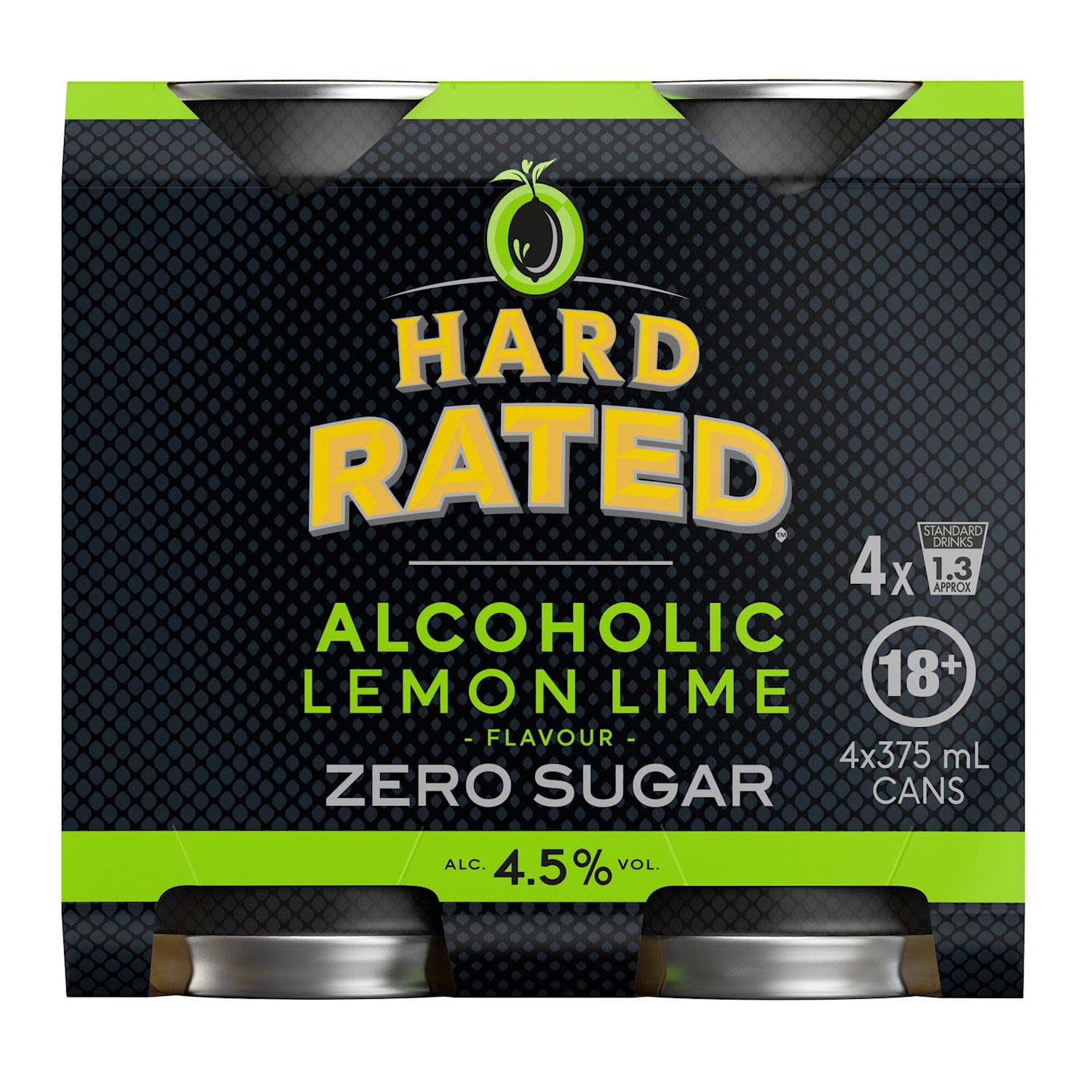 Hard Rated Zero Sugar Zesty Lemon Lime Can 375mL 