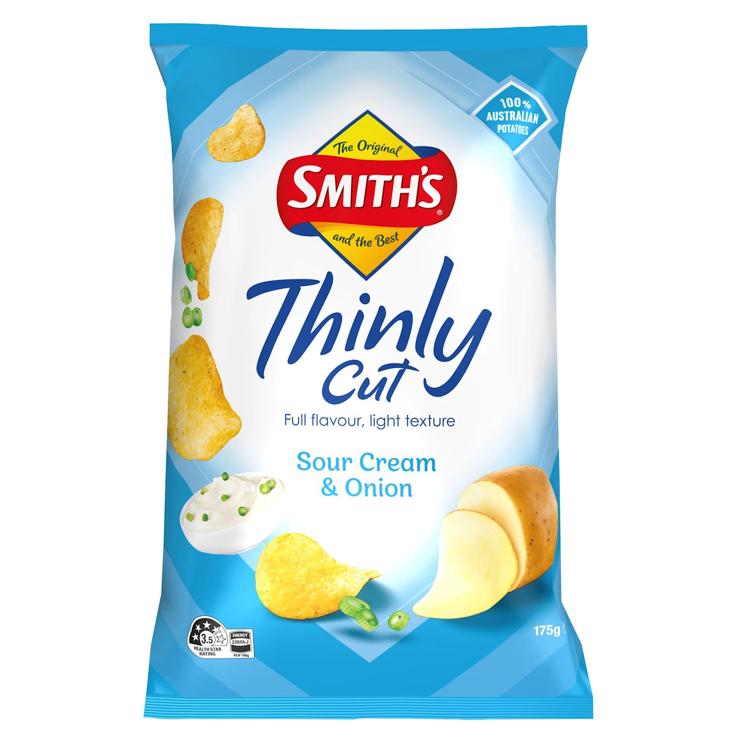 Smith's Thinly Cut Potato Chips Sour Cream & Onion